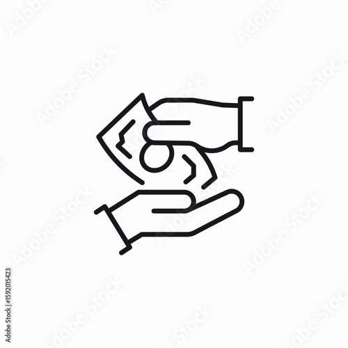 cash transaction icon sign vector