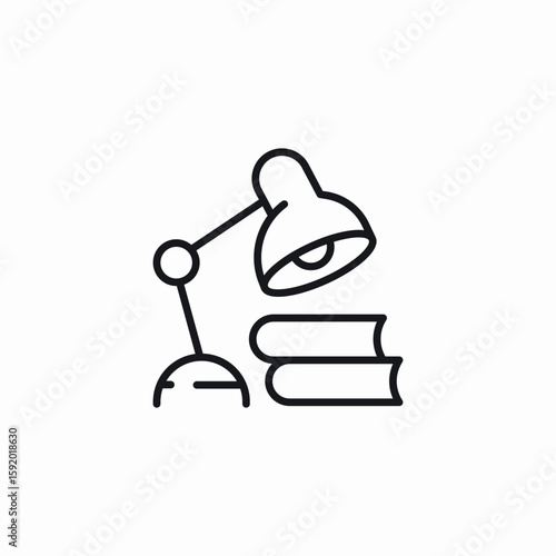 desk study icon sign vector