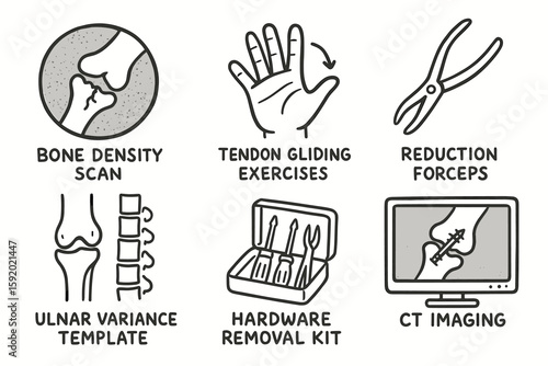 hand drawn cute doodle style isolated radial fracture bone density scan radial fracture tendon gliding eercises radial fracture uction forceps radial fracture ulnar variance template radial