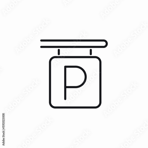 parking spot icon sign vector