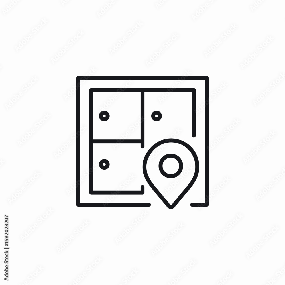 room location icon sign vector room location icon sign vector