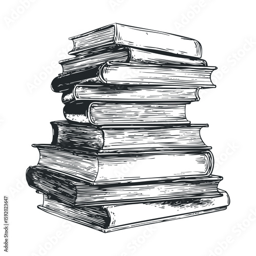 Stack of classic books for educational and creative purposes