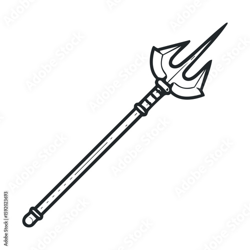 Classic trident design for fantasy or nautical themed projects