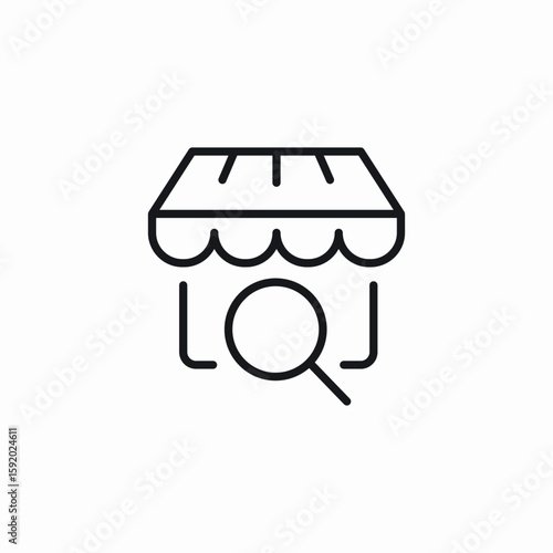 store search icon sign vector