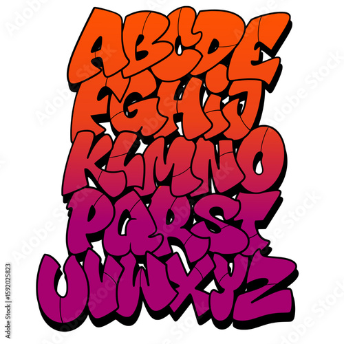 Alphabeth letters graffiti 