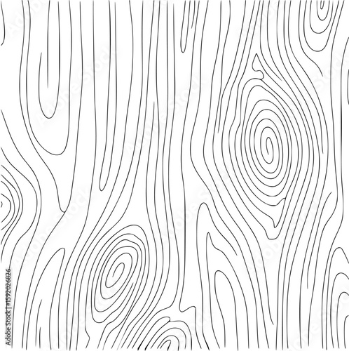 Detailed vector illustration of a natural wood grain texture pattern