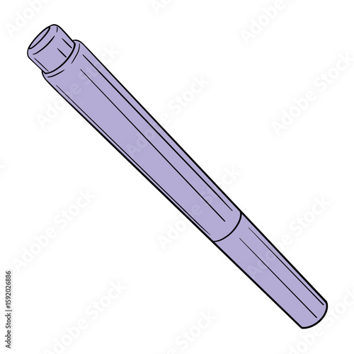 Protective and Moisturizing Lip Balm Block Stick. Lipstick. Drawing isolated on the white background. Hand drawn colorful digital illustration. Vector EPS10 and IPG