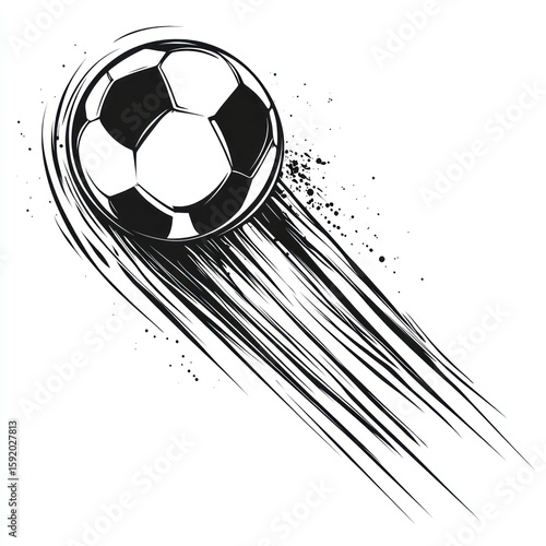 Soccer ball in motion