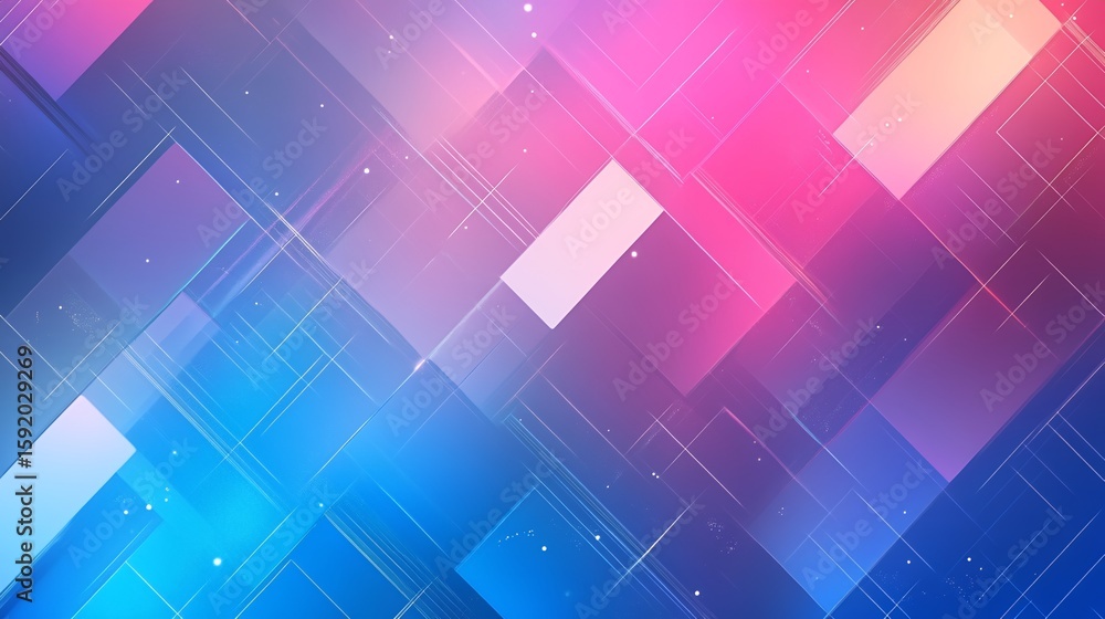 Abstract Geometric Background with Blue and Pink Gradient and Glowing Lines Abstract Geometric Background with Blue and Pink Gradient and Glowing Lines