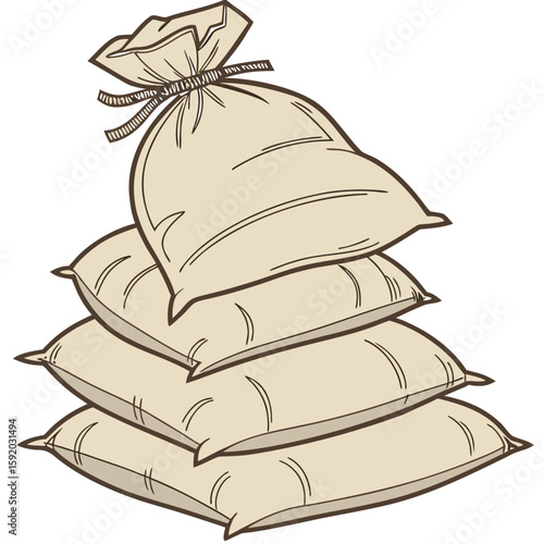 stack of sandbags