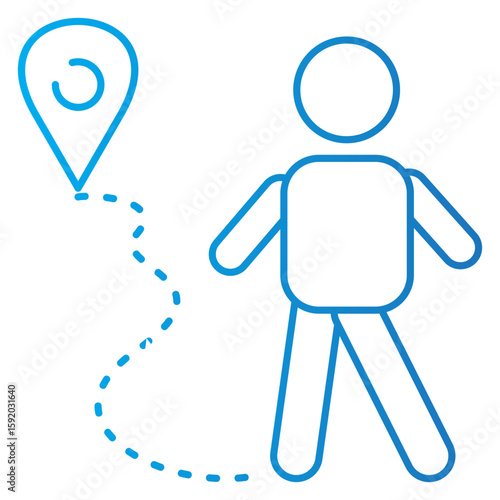 Walking Gradient Icon