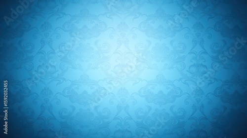 Blue damask wallpaper pattern