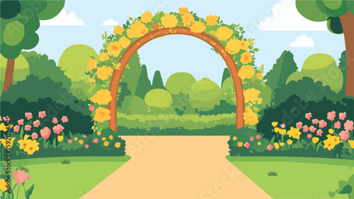 Elegant Floral Gateway Garden Archway for Enchanting Entrance Design