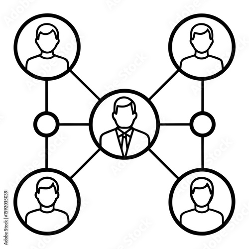 social networks connections  communication outline vectors