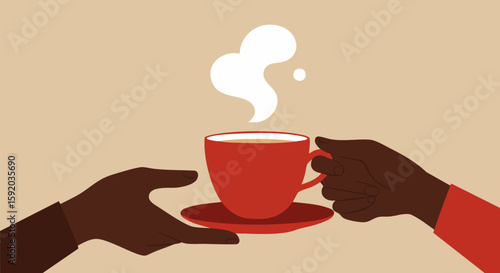 Steaming Hot Tea Cup