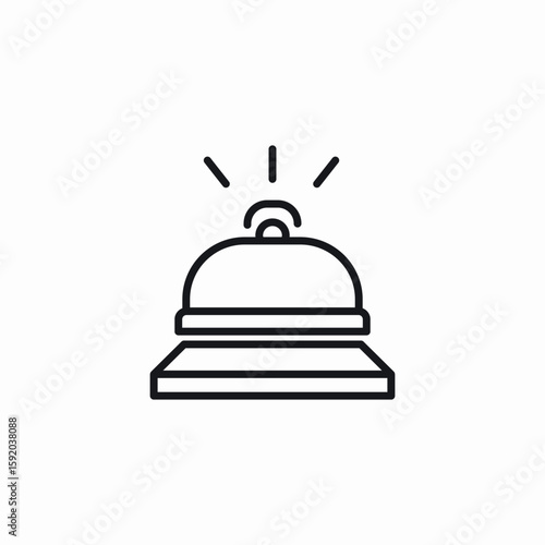 reception bell icon sign vector