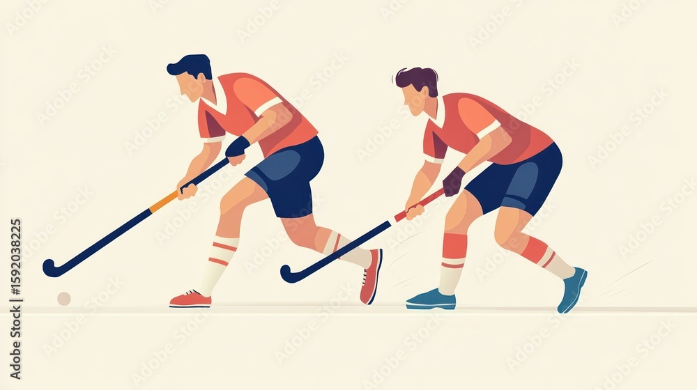 Fototapeta premium Two hockey players in action (8)