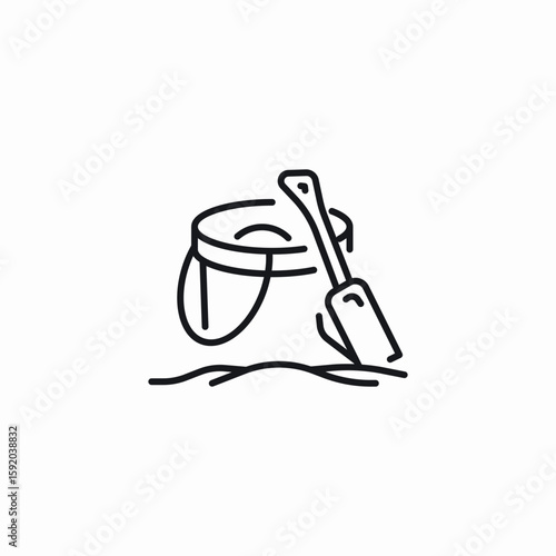sand bucket icon sign vector