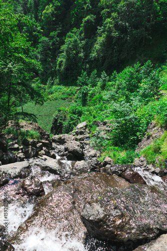 Rize Caglayan Waterfall taken from the top by drone