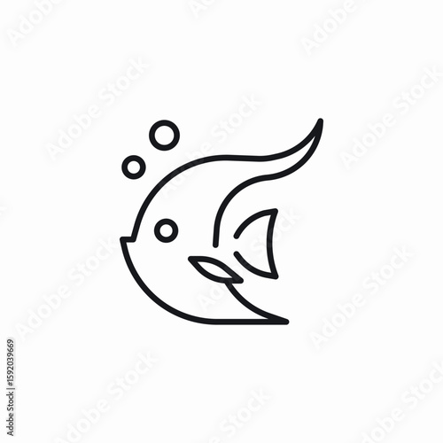 sea fish icon sign vector