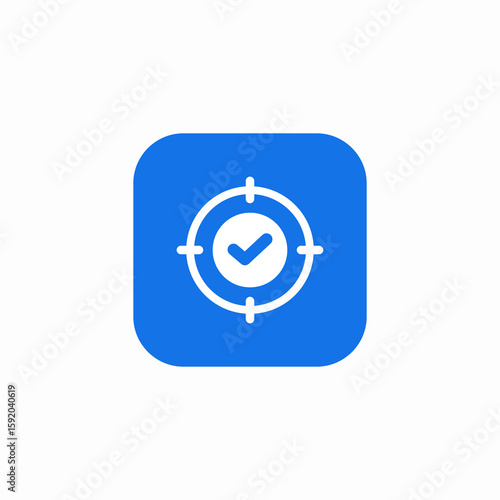 target reached icon sign vector