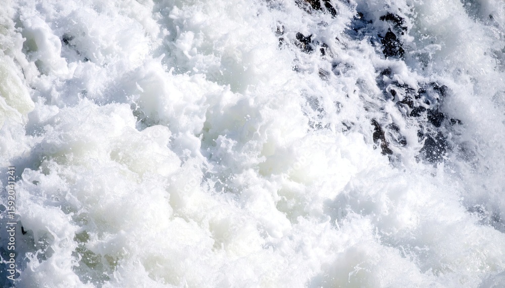 Obraz premium Foamy waterfall close-up