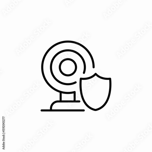 webcam protection icon sign vector