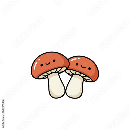 A minimalist mushroom vector icon for wellness and nature