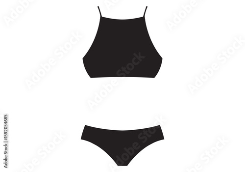 nightie underwear templates of men and womens underware Women swim underwear. Female swimsuit bikini, woman lingerie sea swim summer vacation travel sun bathing clothes swimwear underware beach icon 