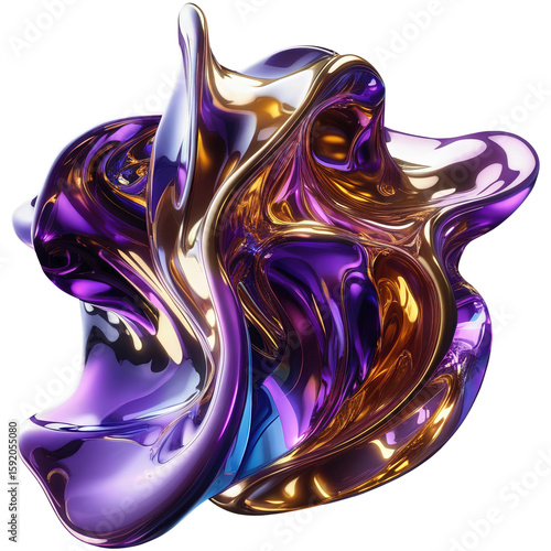 3D Iridescent Vivid Holographic Art