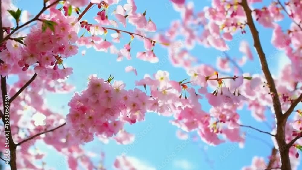 Blooming Sakura Flowers on Tree in Spring – 4K Video Blooming Sakura Flowers on Tree in Spring – 4K Video