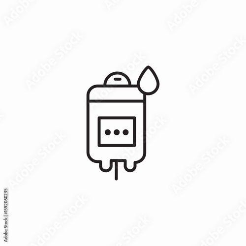 intravenous medicine supply icon sign vector