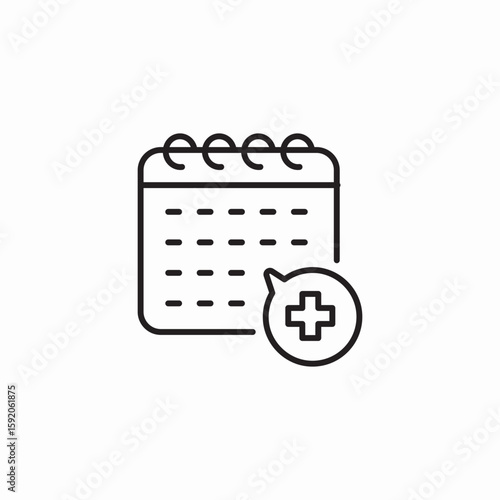 medical appointment date icon sign vector