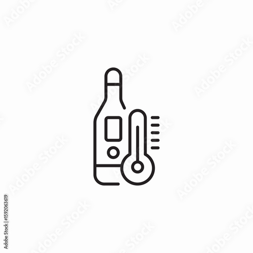 medical thermometer icon sign vector