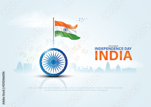 happy 79th independence day of india. creative vector illustration design.