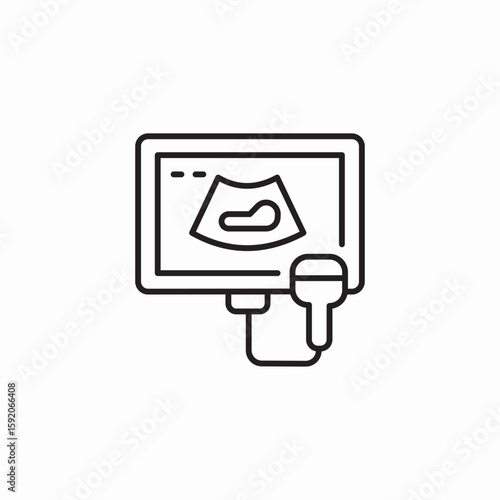 ultrasound screening icon sign vector