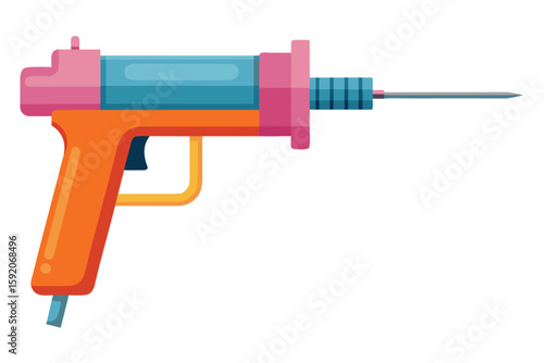 Colorful Ray Gun Toy Weapon with Futuristic Design for Intergalactic Battles and Sci-Fi Adventures in a Childlike Imagination