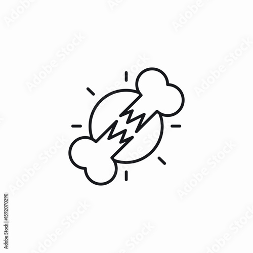 bone injury icon sign vector