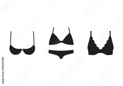 Icon clothes clothing fashion swimwear underwear woman womens graphic design single icon vector
