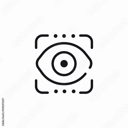 eye scan icon sign vector