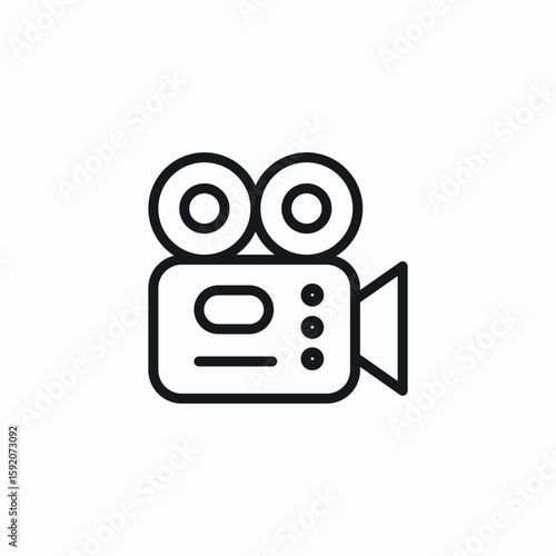 film videocamera icon sign vector
