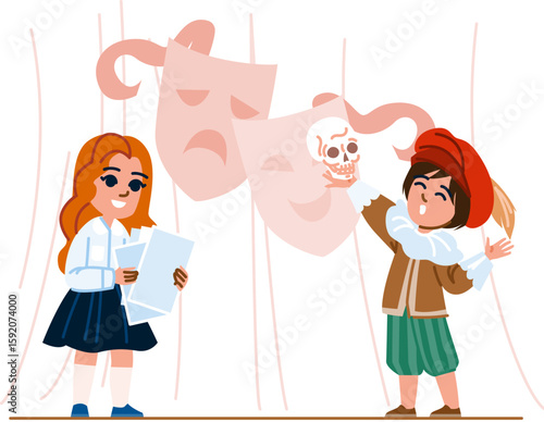 script drama theater school education vector