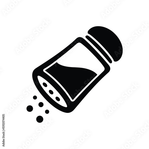 Drawn salt shaker dispensing seasoning