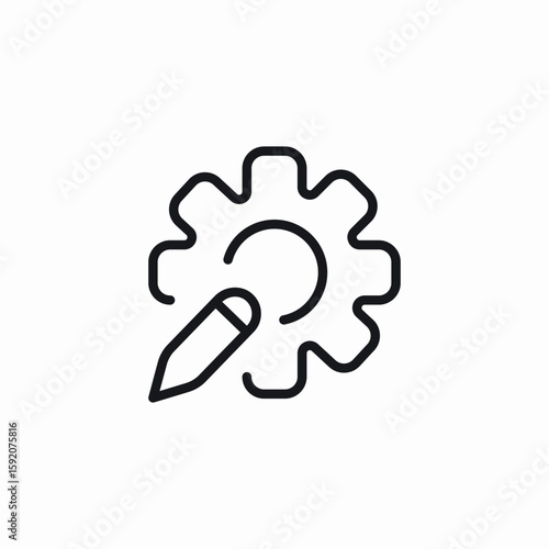 settings write icon sign vector