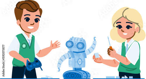 ai technology robotics school education vector