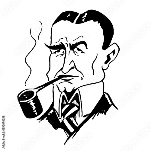 vector image of human smoker