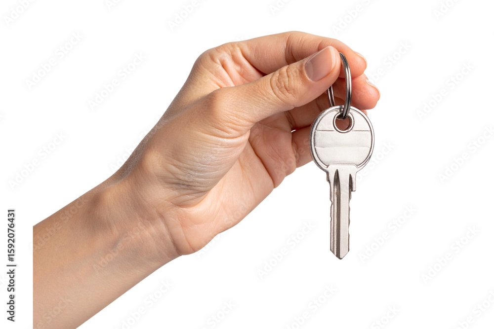 Hand Holding Real Estate Key with Blurred Background – Transparent PNG Hand Holding Real Estate Key with Blurred Background – Transparent PNG
