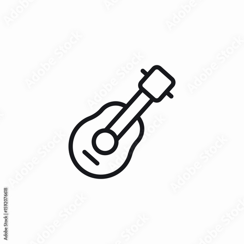 ukulele instrument icon sign vector