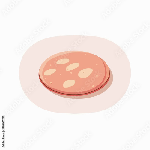 Minimal vector illustration of sebaceous gland in soft colors  