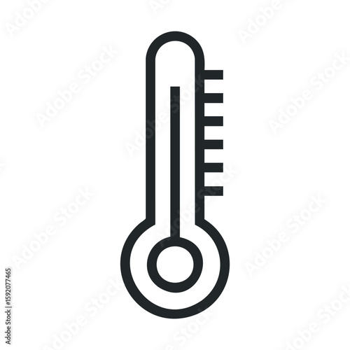 Temperature scale illustration for measuring heat levels